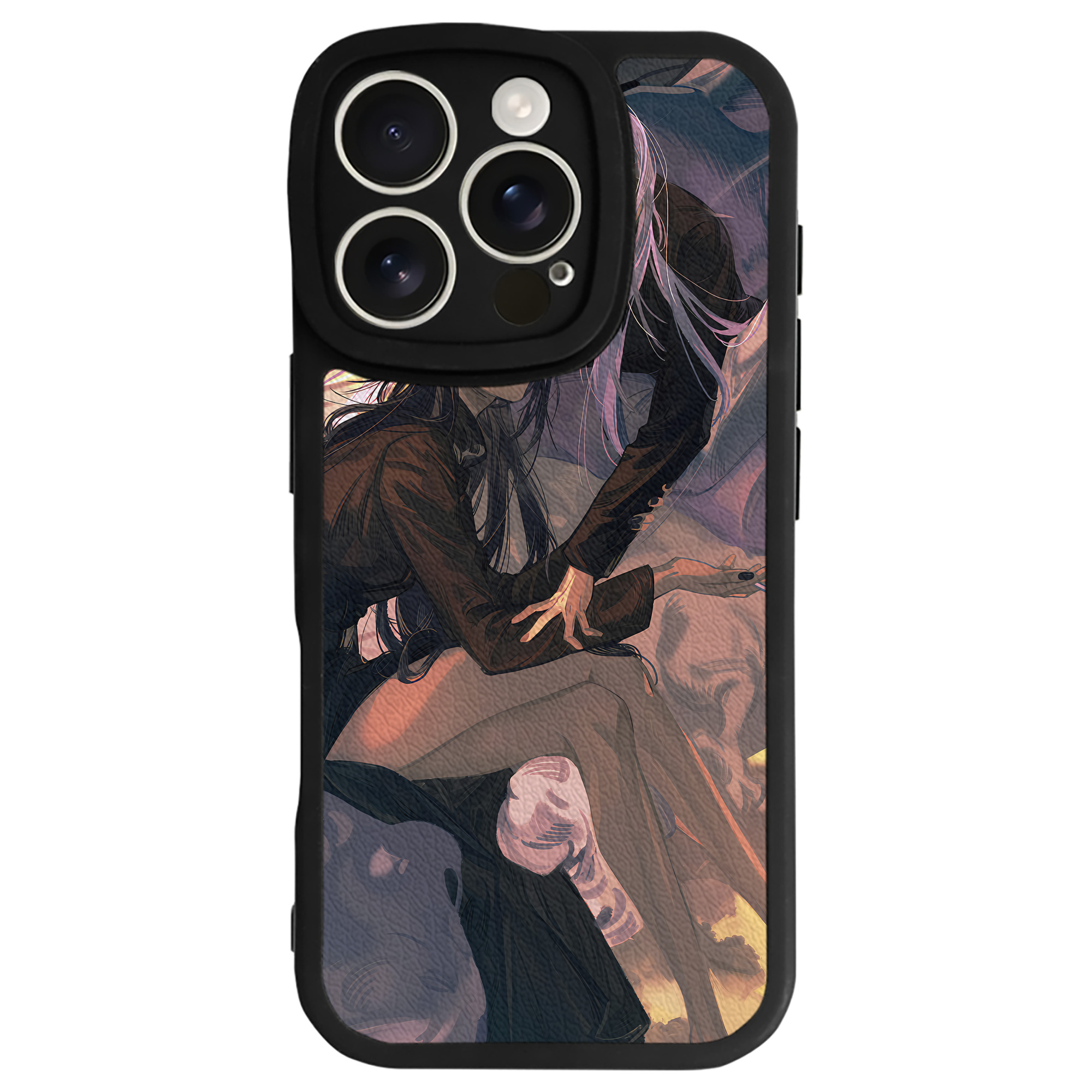 （画像用） 呪術廻戦 Jujutsu Kaisen 【iPhone 16シリーズ対応】シリコンスマホケース（レザー調） 材質：シリコン
